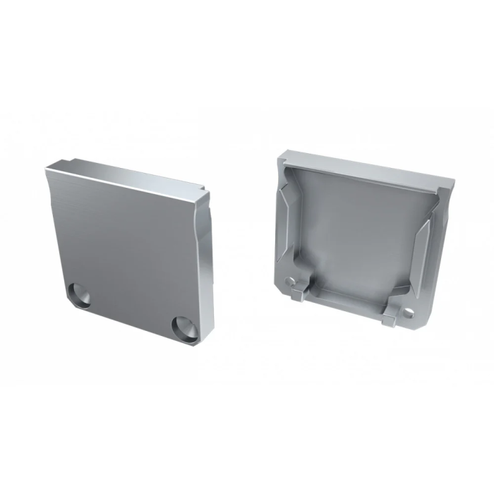 Bouchon de Fin de Profil DILEDA en Plastique Gris avec Trou Extractible 4 Bouchon de Fin de Profil DILEDA en Plastique Gris avec Trou Extractible 4