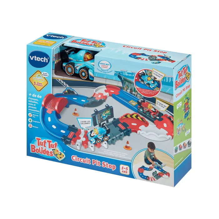 Vtech - Circuit Pit Stop Tut Tut Bolides (Réf. Multicolore) - Jeu de circuit pour enfants 1 à 5 ans - Version française Vtech - Circuit Pit Stop Tut Tut Bolides (Réf. Multicolore) - Jeu de circuit pour enfants 1 à 5 ans - Version française