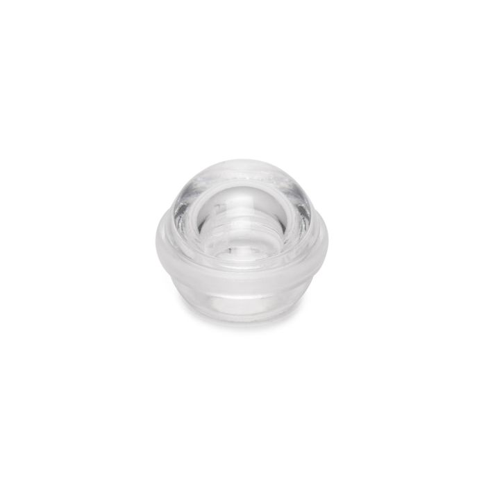 Lot de 6 butées de porte hémisphériques adhésives, fixation au sol, Plastique, Transparent 4
