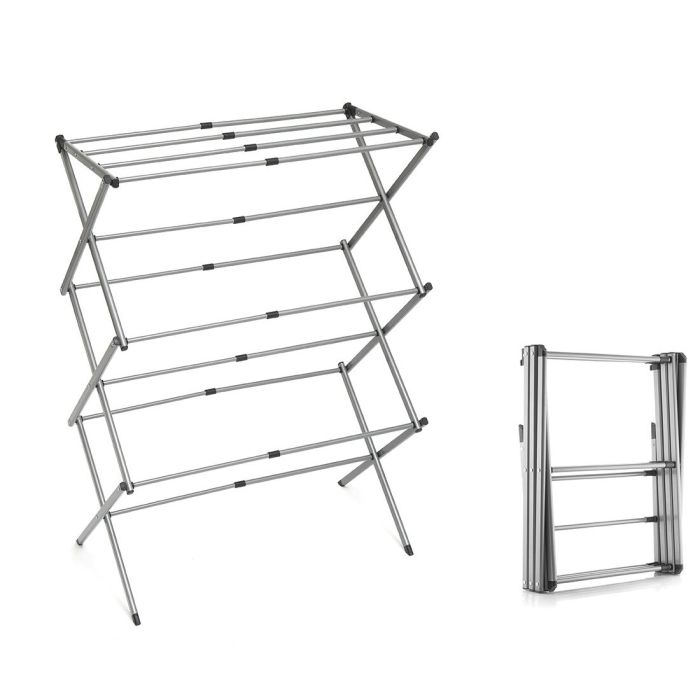 Séchoir à Linge Métallique Pliable et Extensible avec 3 Hauteurs Cloxy InnovaGoods 11 Barres 4