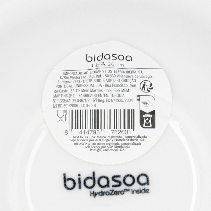 Plato Pasta/Risotto Porcelana Lea Hydrozero Bidasoa 26 cm 6 Plato Pasta/Risotto Porcelana Lea Hydrozero Bidasoa 26 cm 6
