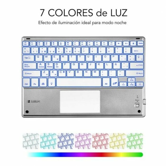 Clavier et pavé tactile Subblim SUB-KBT-SMBT50 Argenté Espagnol Qwerty QWERTY 3