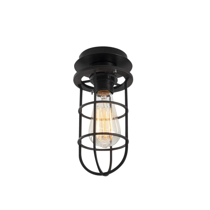 Lampe de Plafond Style Industriel "Kimil - N-1075" Noir 1xE27 Sans Ampoule [OPV-525NOR1495] 0