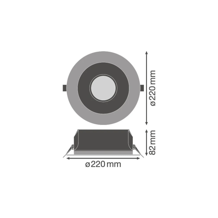 LEDVANCE LVE-4058075459250 Downlight LED 21W 2400Lm 3000K Blanco Cálido IP54/IP20 2
