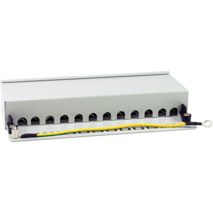 Equip Patchpanel 12x RJ45 Cat6A FTP 1HE Premium hellgrau 1 Equip Patchpanel 12x RJ45 Cat6A FTP 1HE Premium hellgrau 1