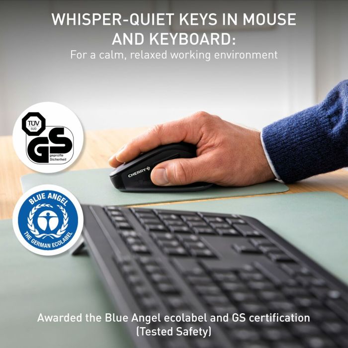 clavier et souris Cherry JD-8550FR-2 Noir Français Azerty Français 2