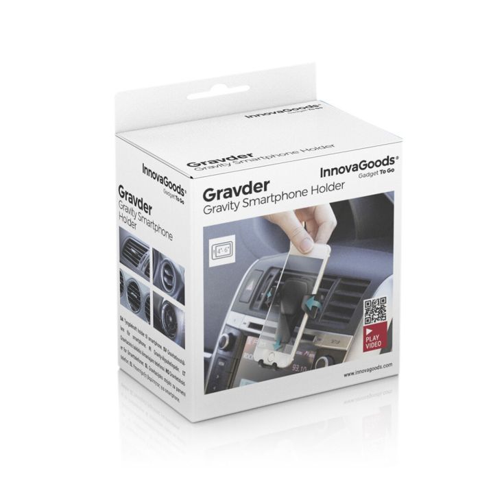Support Gravitationnel de Téléphones Portables pour Voiture Gravder InnovaGoods 1 Support Gravitationnel de Téléphones Portables pour Voiture Gravder InnovaGoods 1