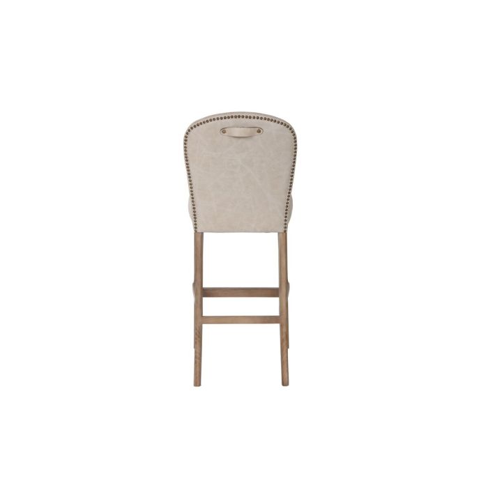 Tabouret Home ESPRIT Blanc Cuir 2 Tabouret Home ESPRIT Blanc Cuir 2