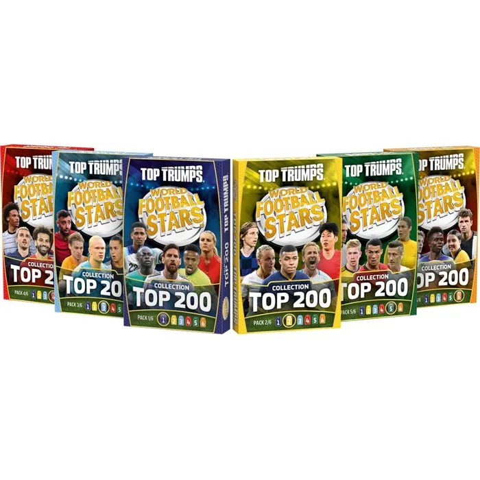 Winning Moves Top Trumps World Football Stars TOP 200 - Jeu de cartes collector - 1+ joueur - 6+ 1