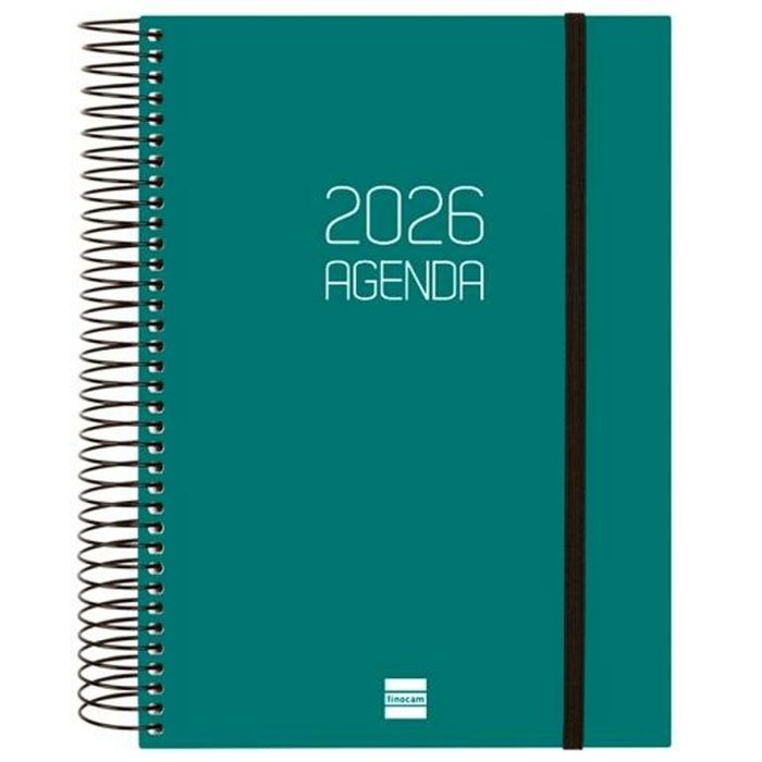 Agenda Finocam OPAQUE Vert A5 15,5 x 21,2 cm 2026