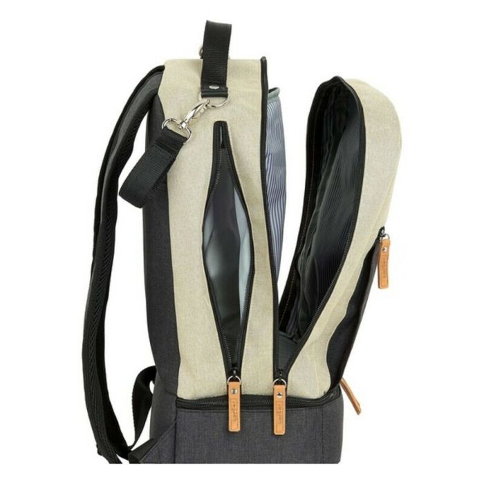 Sac de Sport avec Porte-Chaussures Safta M883 Beige Gris foncé 15 L 2 Sac de Sport avec Porte-Chaussures Safta M883 Beige Gris foncé 15 L 2