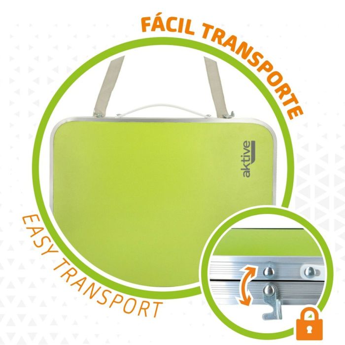 Table Piable Aktive Pistache 60 x 25 x 40 cm (4 Unités) 1