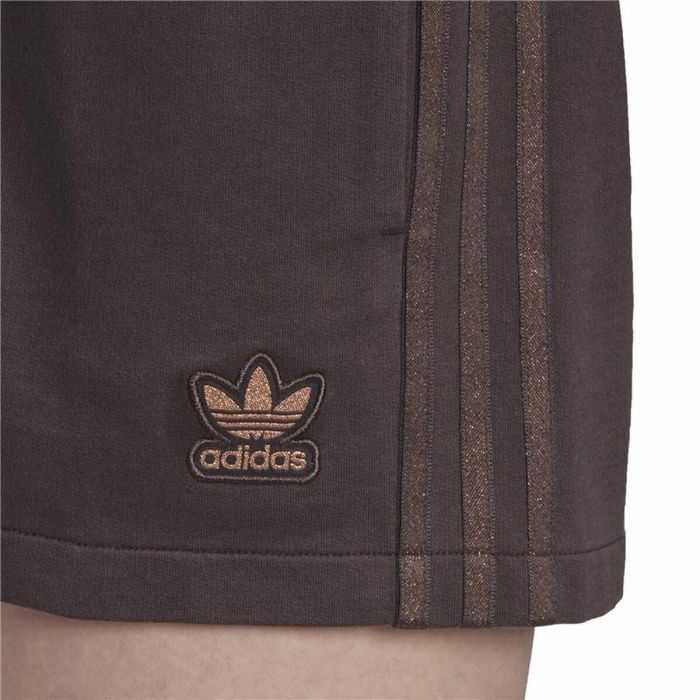 Short de Sport pour Femme Adidas Originals 3 stripes Marron 2 Short de Sport pour Femme Adidas Originals 3 stripes Marron 2