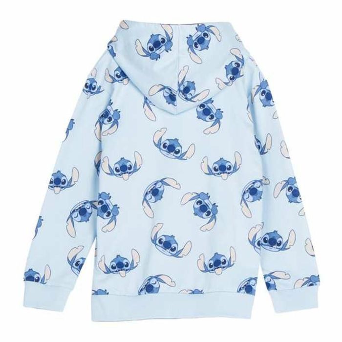 Sweat-shirt à capuche fille Stitch Bleu clair 1