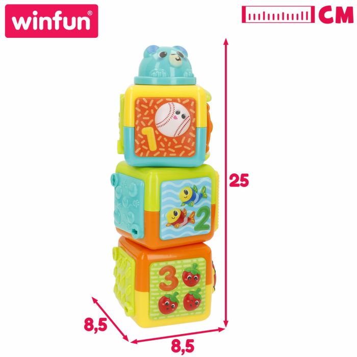 Blocs Empilables Winfun 8,5 X 25 X 8,5 CM (6 Unités) 3 Blocs Empilables Winfun 8,5 X 25 X 8,5 CM (6 Unités) 3