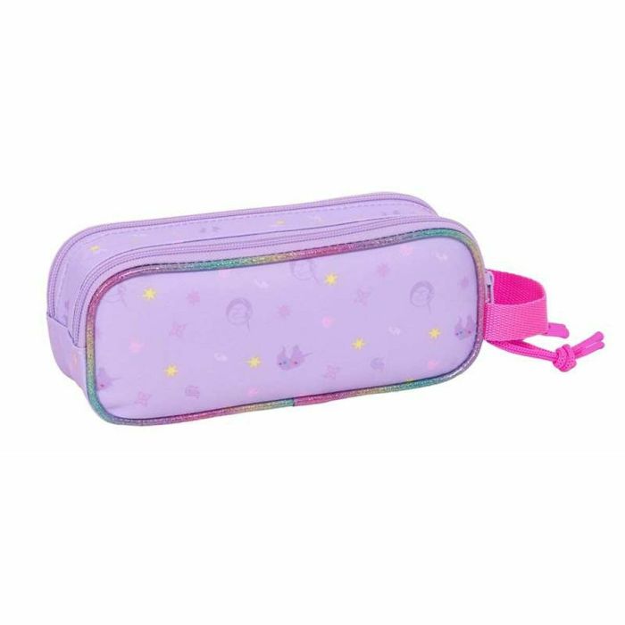 Trousse Fourre-Tout Double Unicorn Academy Lila 21 x 8 x 6 cm 2