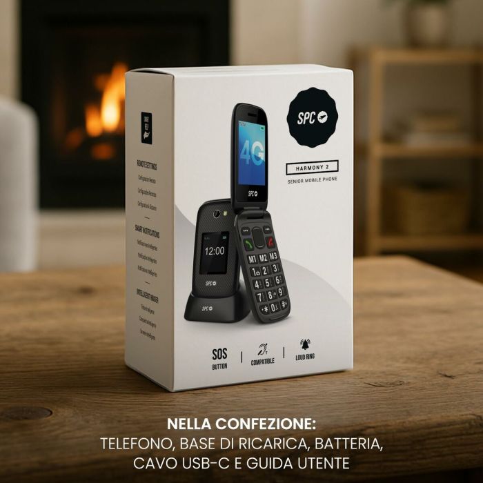 Téléphone portable pour personnes âgées SPC 2337N Noir 128 GB 2,8" 1 Téléphone portable pour personnes âgées SPC 2337N Noir 128 GB 2,8" 1
