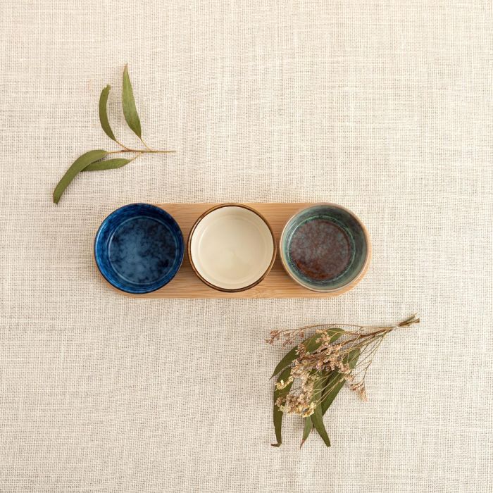 Tabla Aperitivo Bambú Cerámica Moana Bidasoa 29x10x4,5 cm 2