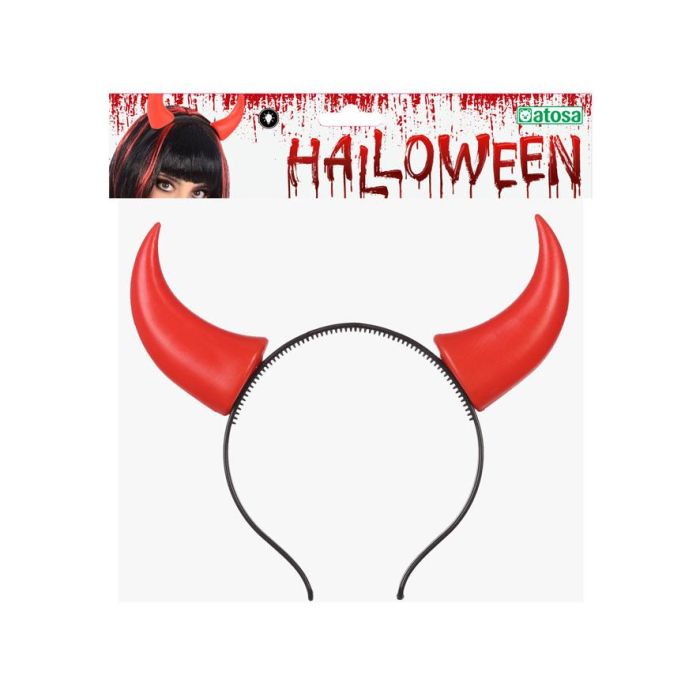 Diadema à Cornes Rouges Luminosité LED pour Déguisement Démon, Diable, Halloween - Accessoire Adulte
