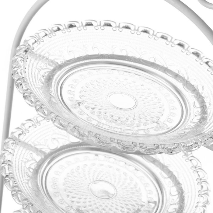 Coupe à fruits Blanc Transparent Verre 21 x 21 x 32 cm 3 Coupe à fruits Blanc Transparent Verre 21 x 21 x 32 cm 3