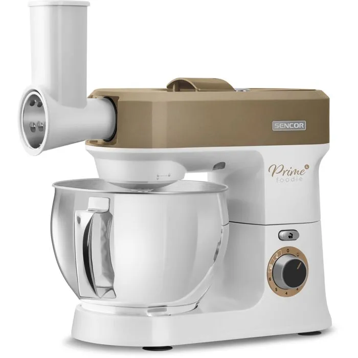 Sencor STM 3787CH - Robot pâtissier 5 L, 1200 W, 6 vitesses, bol inox, éclairage LED, avec hachoir et mixeur Sencor STM 3787CH - Robot pâtissier 5 L, 1200 W, 6 vitesses, bol inox, éclairage LED, avec hachoir et mixeur