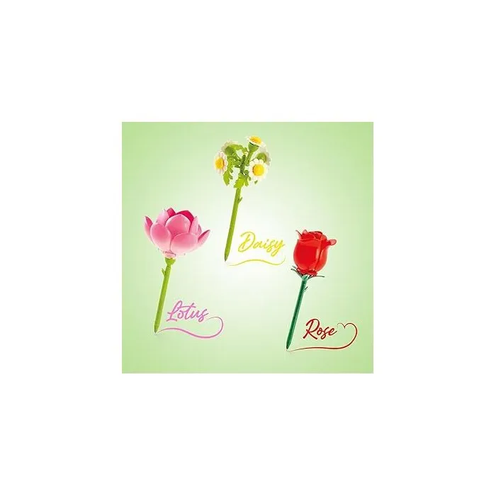 Canal Toys BLM 002 Stylo Fleur à Construire - Pack de 3 - Rose, Lotus, Marguerite avec Encre Pailletée et Parfumée - Loisir Créatif Enfant dès 6 ans Canal Toys BLM 002 Stylo Fleur à Construire - Pack de 3 - Rose, Lotus, Marguerite avec Encre Pailletée et Parfumée - Loisir Créatif Enfant dès 6 ans