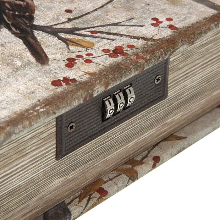 Boîte à bijoux Versa Toile Bois MDF 7 x 22 x 16 cm Oiseau