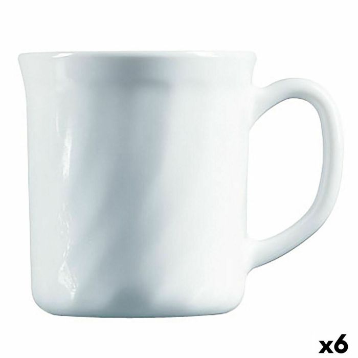 Tasse Luminarc Trianon Blanc verre 290 ml (6 Unités) (Pack 6x) 2