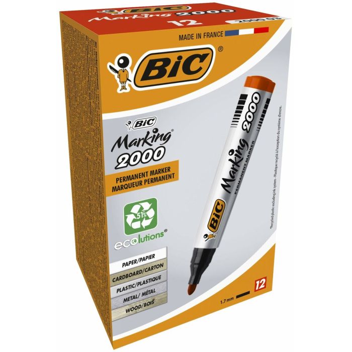 Marqueur permanent Bic Marking 2000 Rouge 12 Pièces 1 Marqueur permanent Bic Marking 2000 Rouge 12 Pièces 1