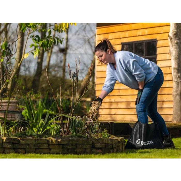 Bosch Sac de collecte de déchets de jardin 50 L - Grand volume pour feuilles, herbe et déchets verts