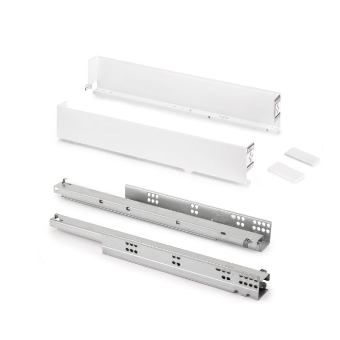 Emuca Tiroir extérieur Simplex 25kg hauteur 88mm, profondeur 440mm, acier, peint en blanc 0 Emuca Tiroir extérieur Simplex 25kg hauteur 88mm, profondeur 440mm, acier, peint en blanc 0