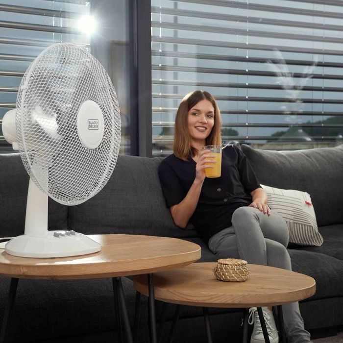 Ventilateur de Bureau Black & Decker ES9440030B Blanc Noir 40 W 6