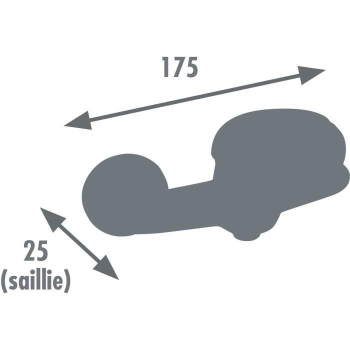 Mitigeur de douche - EDOUARD ROUSSEAU - Jocker - Design sobre - Poignée métal fine - Cartouche céramique Ø 35 mm - Chromé 1