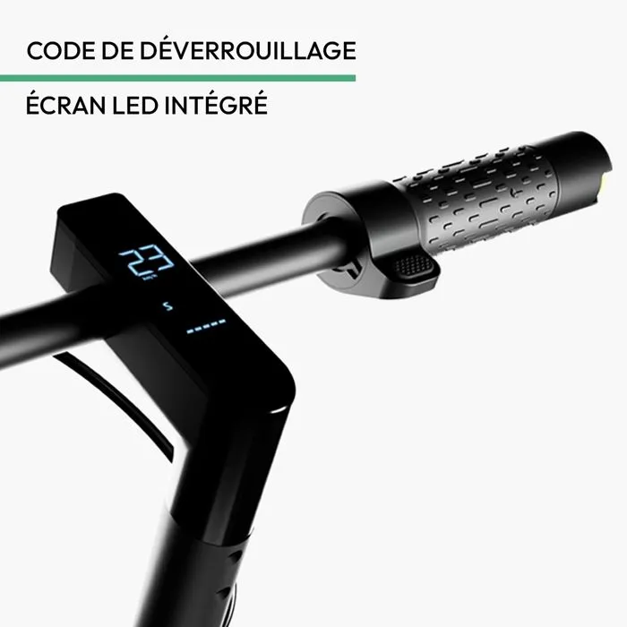 Wispeed Trottinette électrique Airo V6 - 250W - 36V - Batterie 6Ah - Pneus 8,5'' - Noir - Éclairage LED - Pour la ville