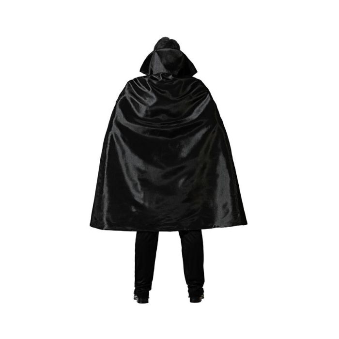 Disfraz Costume Vampire Homme Adulte, Chalecot Rouge et Cape Noire XS-S, pour Halloween et Fêtes Thématiques