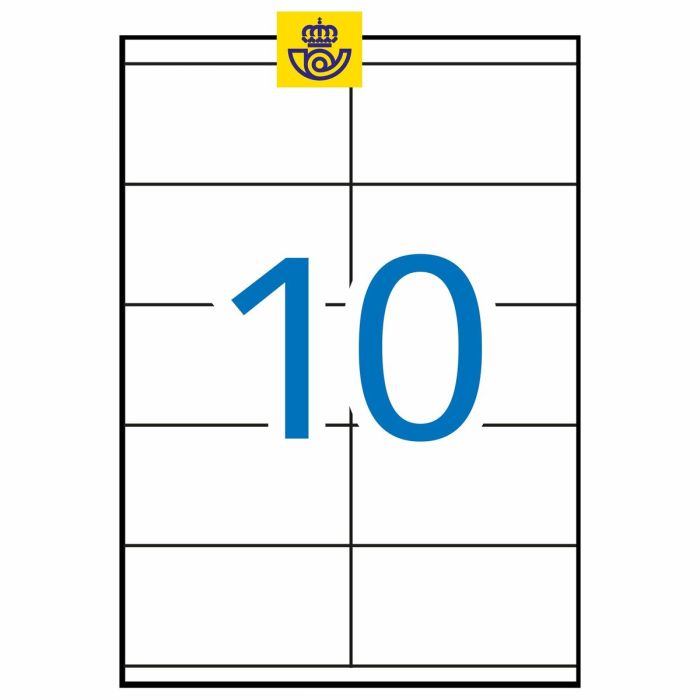 Étiquettes adhésives Apli 1278 100 Volets 105 x 57 mm Blanc 2