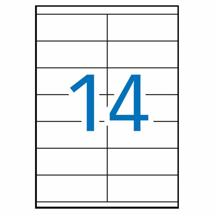 Étiquettes adhésives Apli 1275 100 Volets 105 X 40 mm Blanc 1