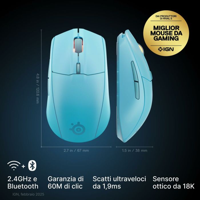 Souris SteelSeries 62526 Eau 18000 dpi 15 Souris SteelSeries 62526 Eau 18000 dpi 15