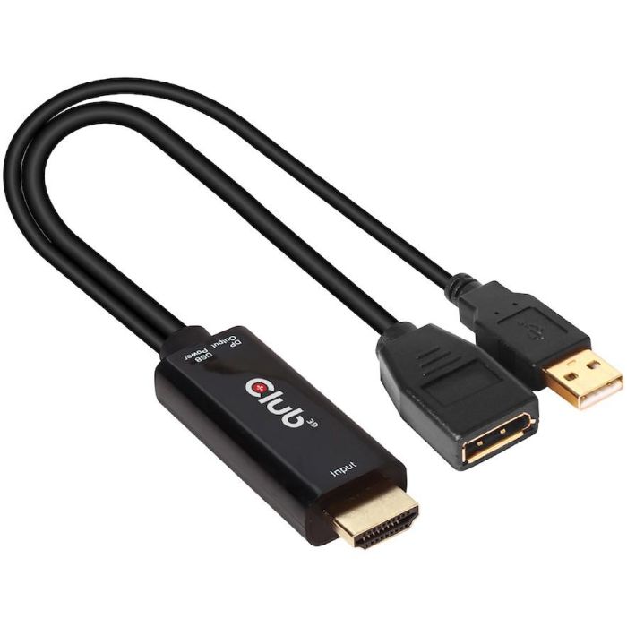 Club3D Adapter HDMI 2.0 > DP 1.2 4K60Hz HDR aktiv St/Bu retail 4