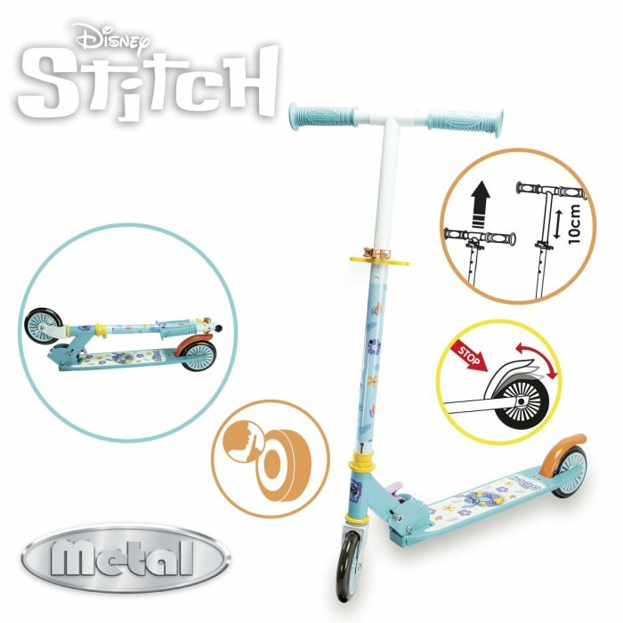 Trottinette Smoby Stitch 2R Bleu Métal Plastique 1