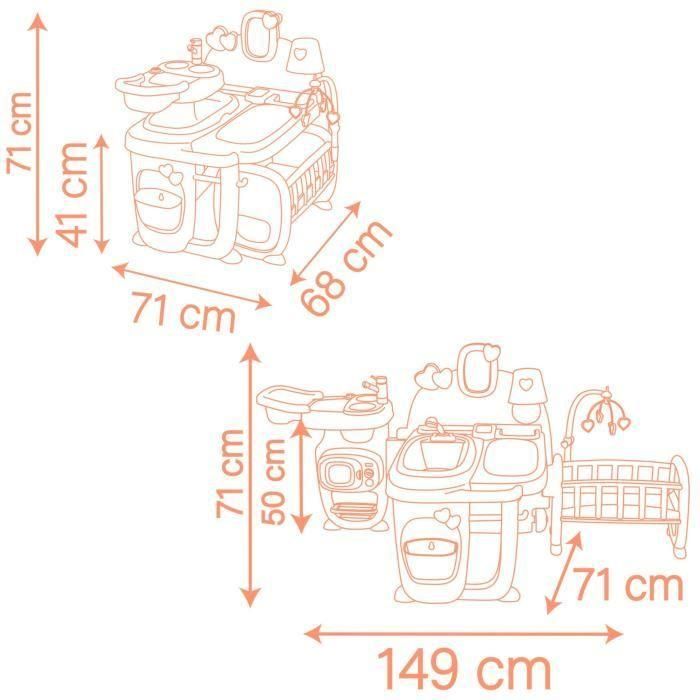 SMOBY - Baby Nurse - Grande maison des bébés pour poupons - 19 accessoires - des 3 ans 3