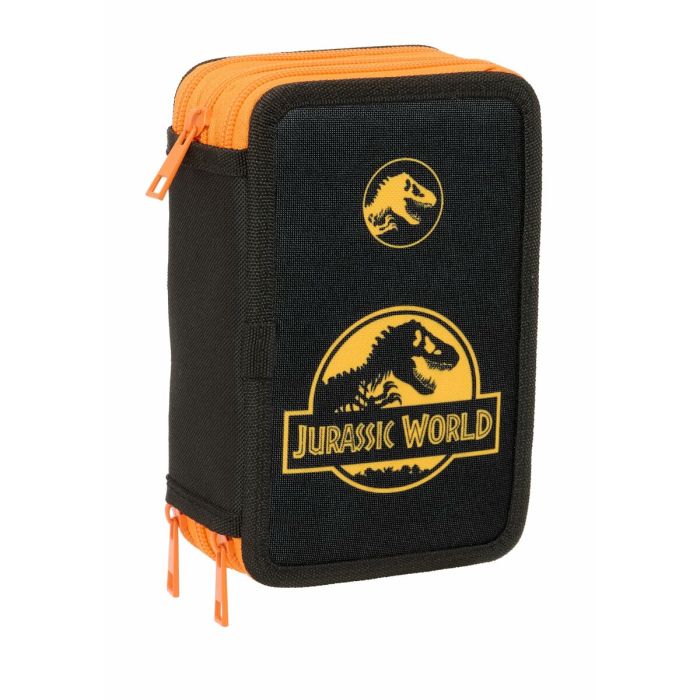 Pochette à crayons triple Jurassic World Noir 12,5 x 19,5 x 5,5 cm 37 Pièces 5