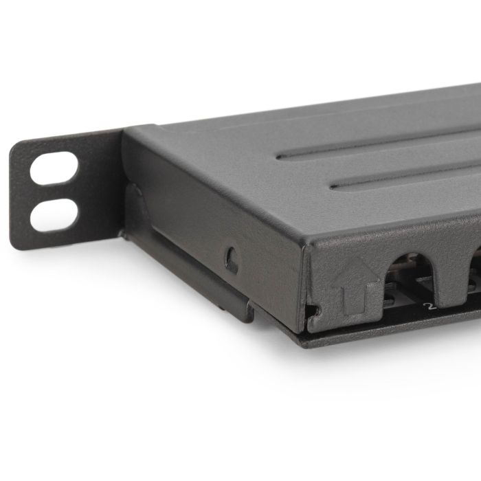 DIGITUS Patchpanel 0,5HE 24-Port Cat6 geschirmt schwarz 7