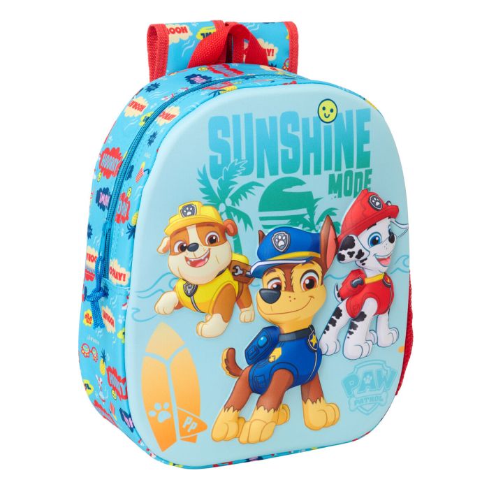 Sac à dos enfant The Paw Patrol Bleu 27 x 33 x 10 cm 3D