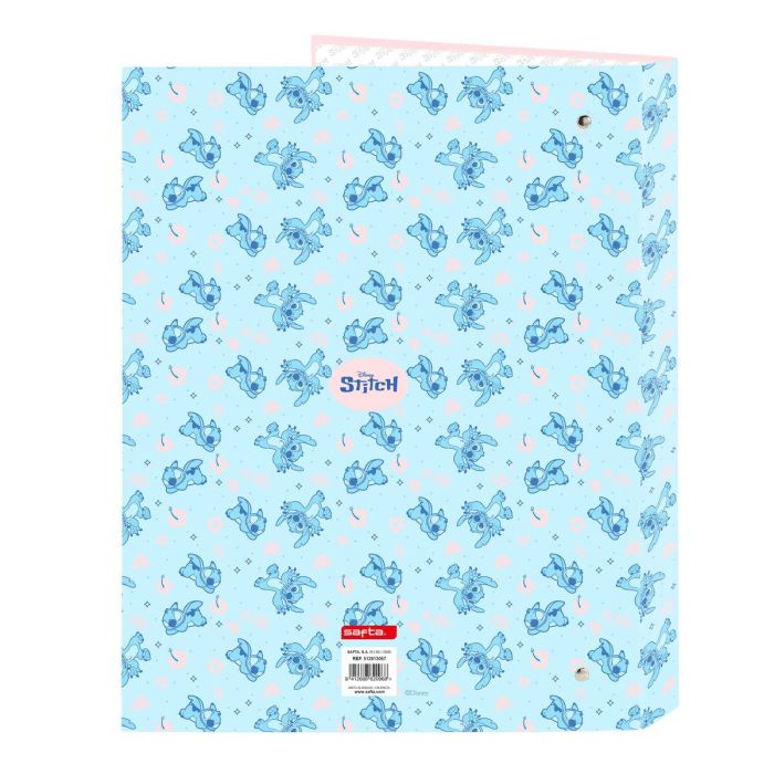 Reliure à anneaux Lilo & Stitch Ohana Bleu Rose clair A4 26.5 x 33 x 4 cm 1
