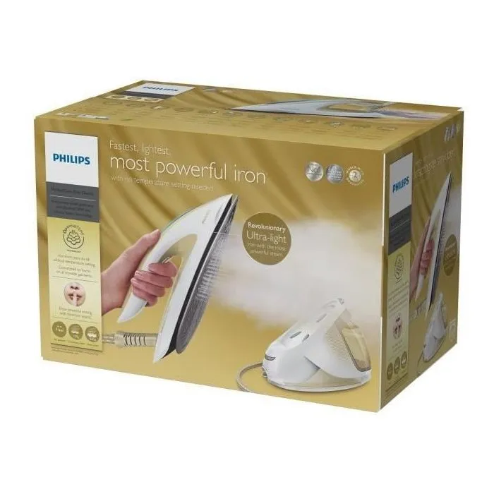 Philips GC9642/60 Perfect Care Elite - Centrale vapeur - 7,2 bar - Puissance de pressing 490 g/min - Réservoir 1,8 L - Technologie OptimalTEMP pour tous tissus