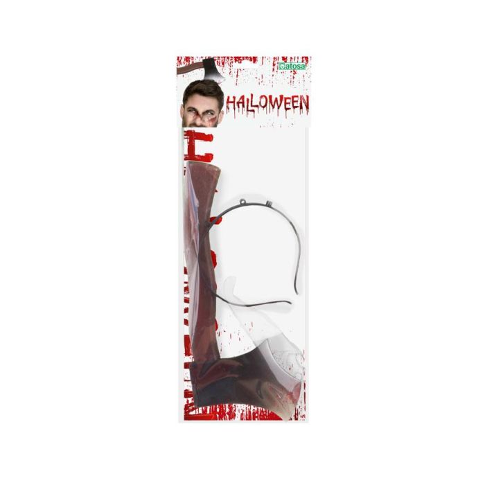Diadema Diadème Halloween avec Hache Ensangrentée de 31 cm pour Adulte - Accessoire Déguisement Effrayant
