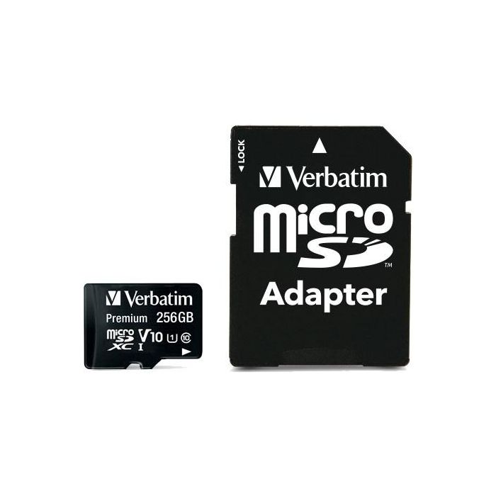 CARD 256GB Verbatim MicroXC Premium Class10 + Adapte retail 1 CARD 256GB Verbatim MicroXC Premium Class10 + Adapte retail 1