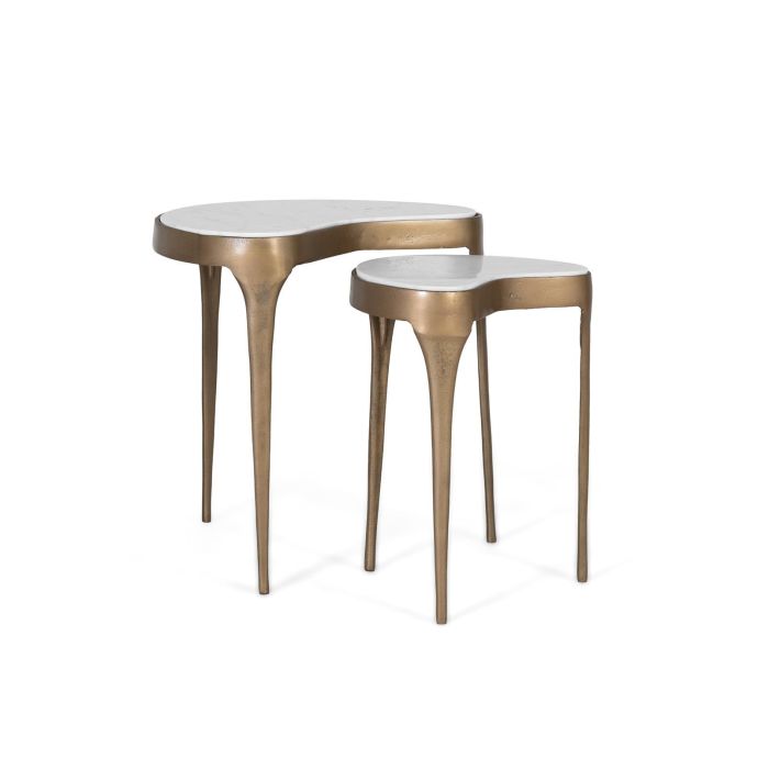 GINER Y COLOMER - Lot de 2 tables d'appoint cylindriques en bois de manguier massif, finition naturelle, design minimaliste, hauteurs 41 et 57 cm 0 GINER Y COLOMER - Lot de 2 tables d'appoint cylindriques en bois de manguier massif, finition naturelle, design minimaliste, hauteurs 41 et 57 cm 0