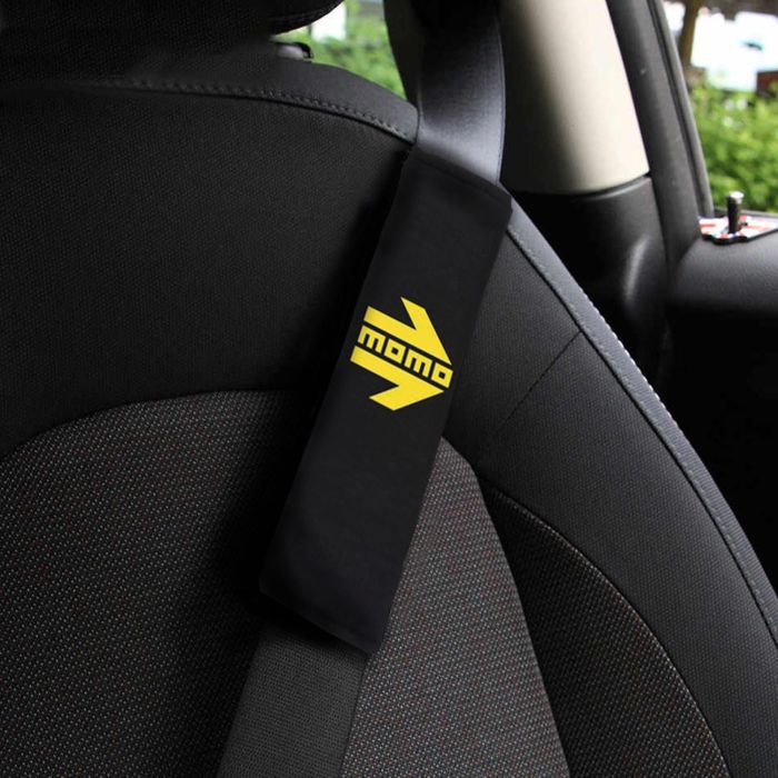MOMO MOMLSHP001B Ensemble 2 Almohadillas Ceinture Voiture Noir-Jaune Microsuède 4 MOMO MOMLSHP001B Ensemble 2 Almohadillas Ceinture Voiture Noir-Jaune Microsuède 4